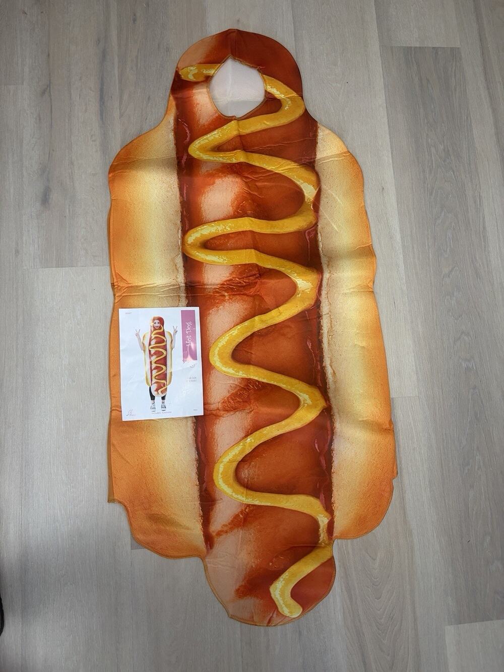 Adult Hot Dog Costume One Size Fits Most Funny Food Halloween Costume